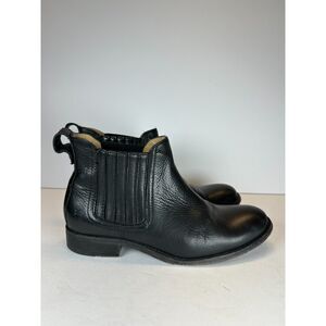 Frye Black Leather Ankle Boots